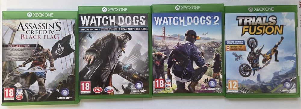 Assassin`s Creed, Watch Dogs 1 i 2 oraz Trials Fusion na Xbox ONE