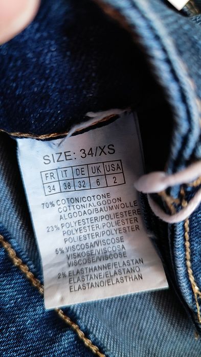 Spodnie baloon jeans z cyrkoniami