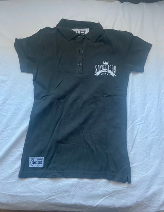 Koszula czarna polo koszulka castrol