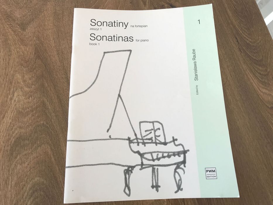 Sonatiny na fortepian ksiazka z nutami- ladne wydanie nowe