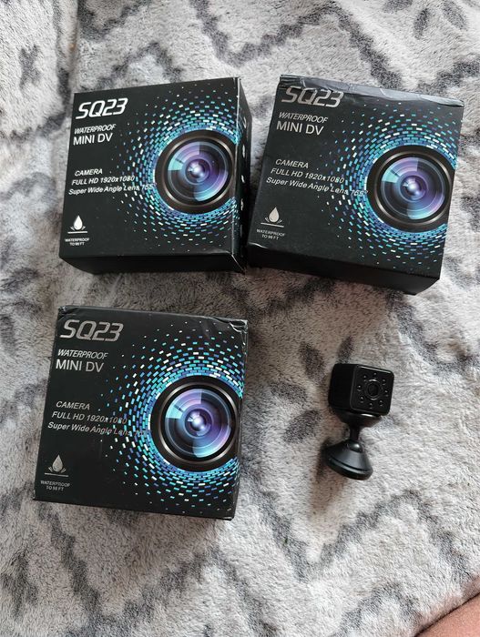 4 x mini kamera sq23, posiadają tryb nocny IR