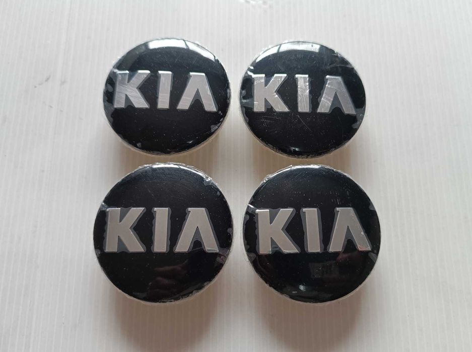 Centros/tampas de jante completos KIA com 56, 58, 60, 65 e 68 mm