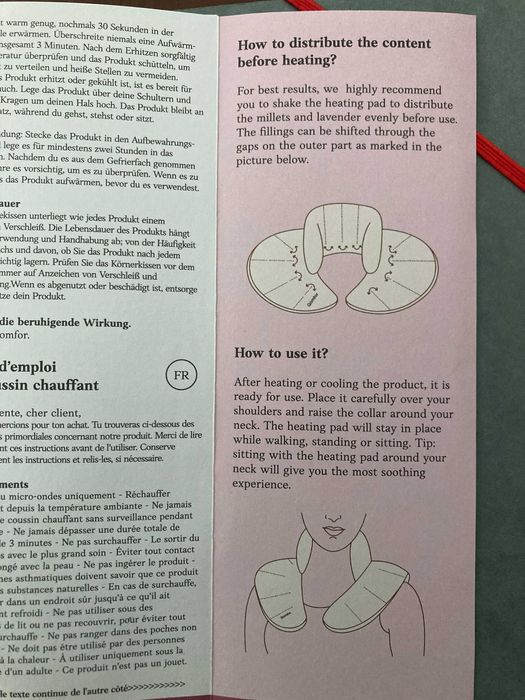 almofada termica para ombros, pescoço e costas