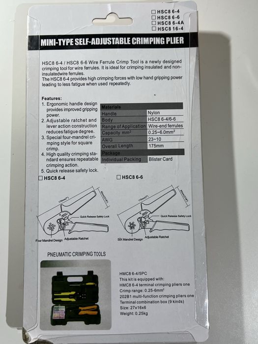 Alicate de cravar ponteiras