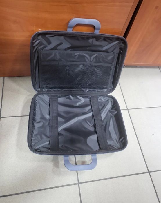 Aktówka szara na dokumenty, laptop 15,6 cala
