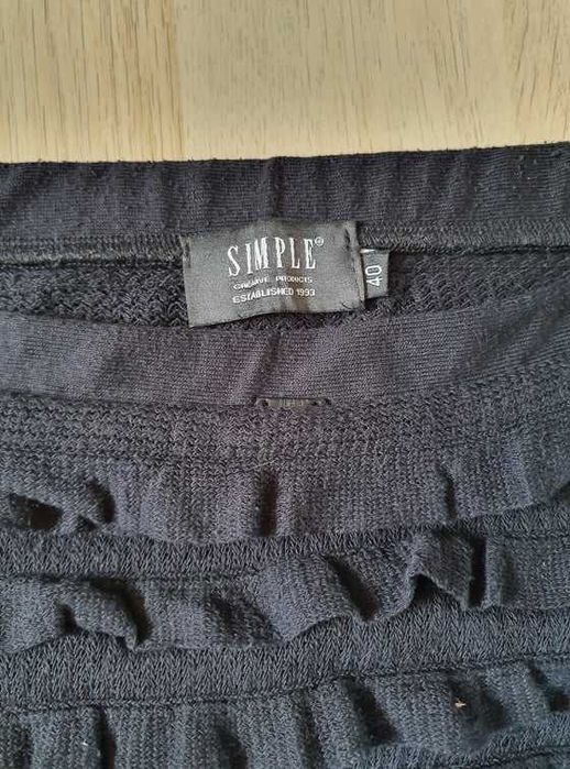 Spódnica SIMPLE r. 40 (L) czarna dzianina !!!