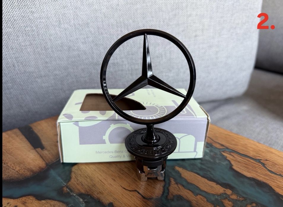 Емблема Mercedes приціл значок на капот 44 мм.  Мерседес, штерн в капот маталл