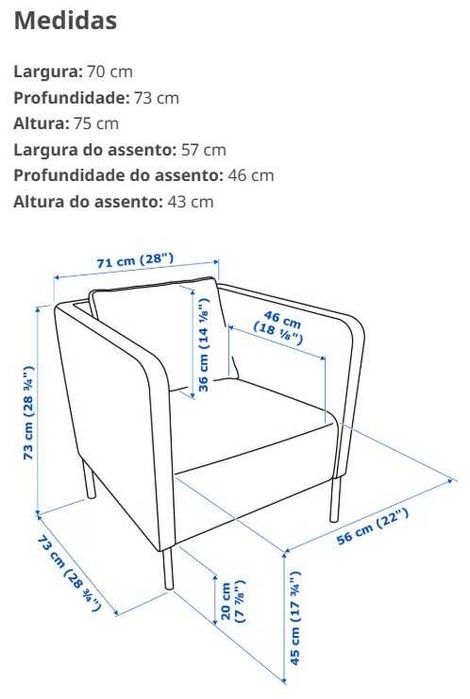 Vendo Poltrona/cadeirão individual EKERÖ IKEA