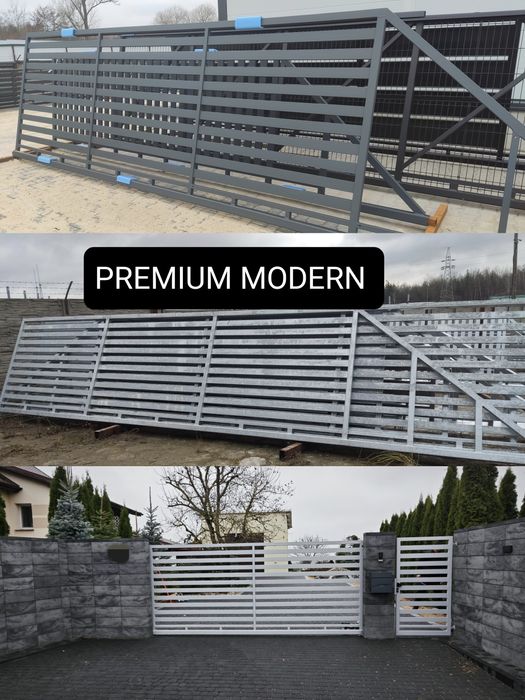 Brama przesuwna palisadowa PREMIUM STAR 5m,ocynk+RAL,4m, 6m, 6,7m 7,5m