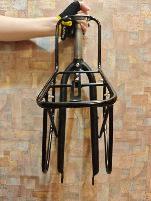 Вело багажник передний,на перед,стальной,до 15 кг