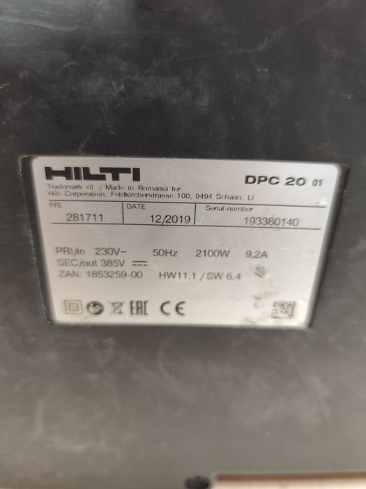 Hilti DPC 20 стабілізатор напруги для шліфувальної машини Хілті