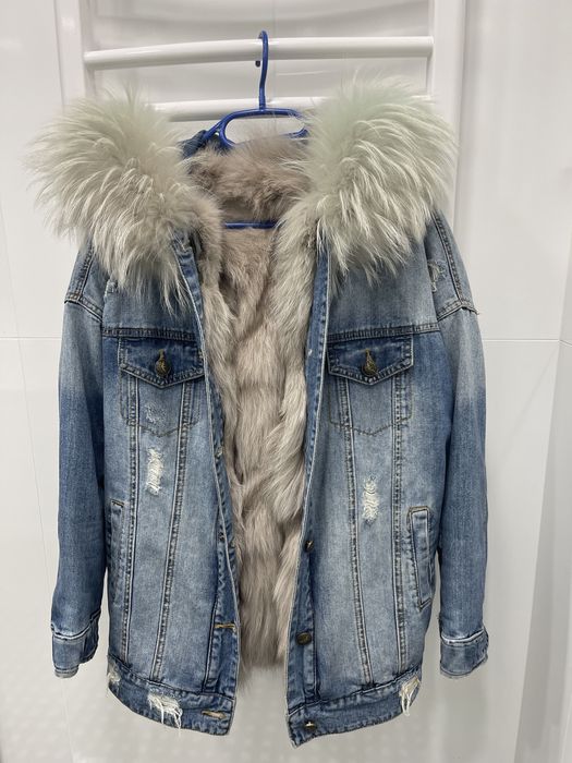 Kurtka jeansowa z futrem