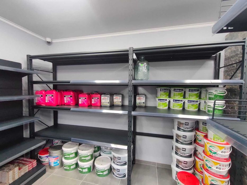 Полички, стелажі, касові зони для магазинів. Гранти на торгове обладн.