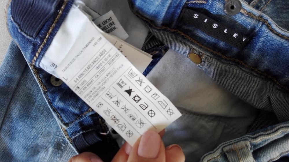 Calças de Ganga Menina Sisley 8-9 Anos