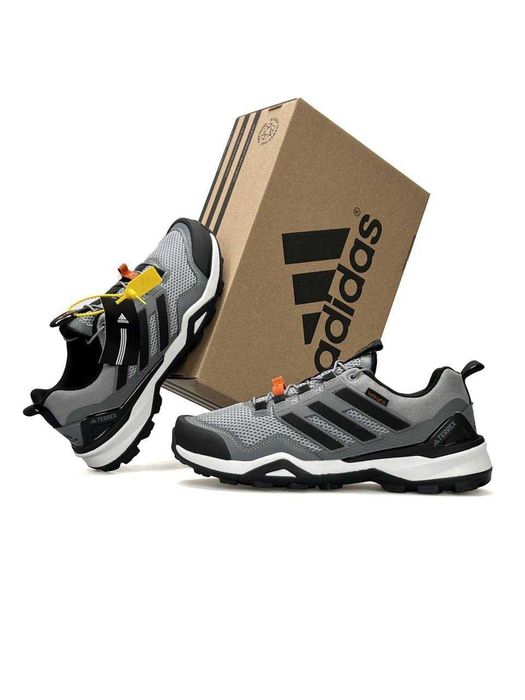 Кросівки Adidas Terrex Skychaser Light Grey Black/ кроссовки мужские адидас терекс/ кросівки адідас чоловічі сірі