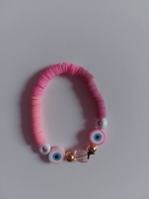 różowa Branzoletka ręcznie robiona