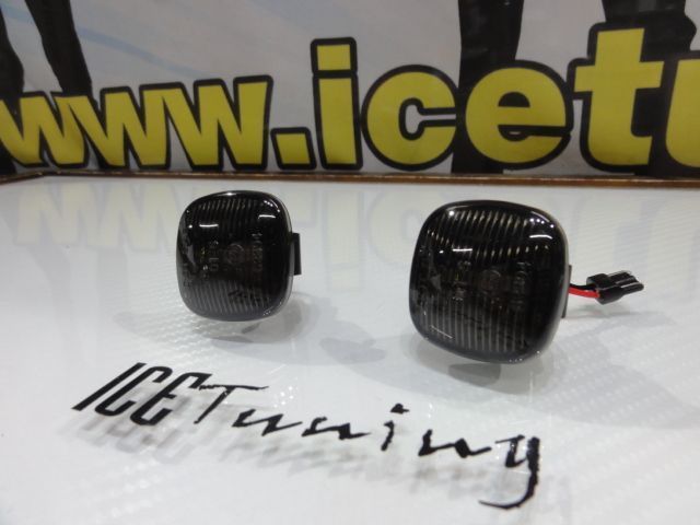 Pisca farolins laterais led dinâmico fundo preto Audi A3 8L, A4 B5, A8, Seat Ibiza 6K2 99-02, Cordoba 6k2 99-03, Skoda Fabia, Octavia, superb,