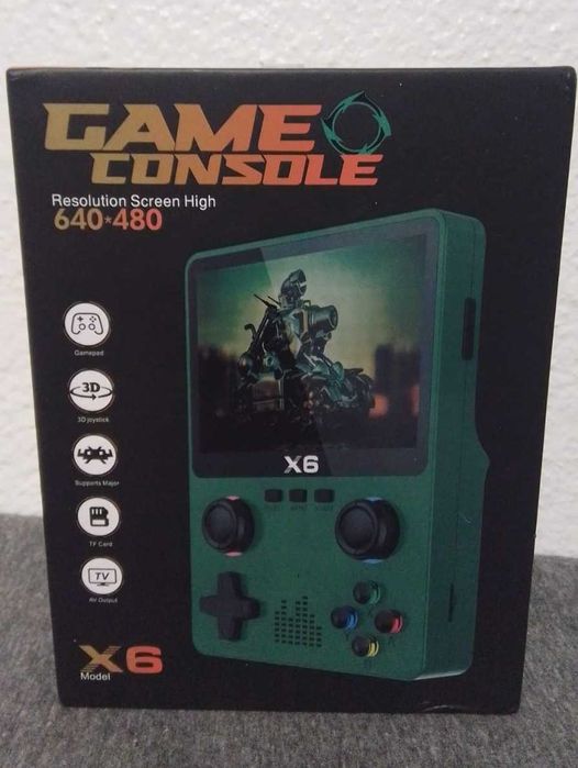 Consola Portátil Retrô X6 - Preto - Nova!!