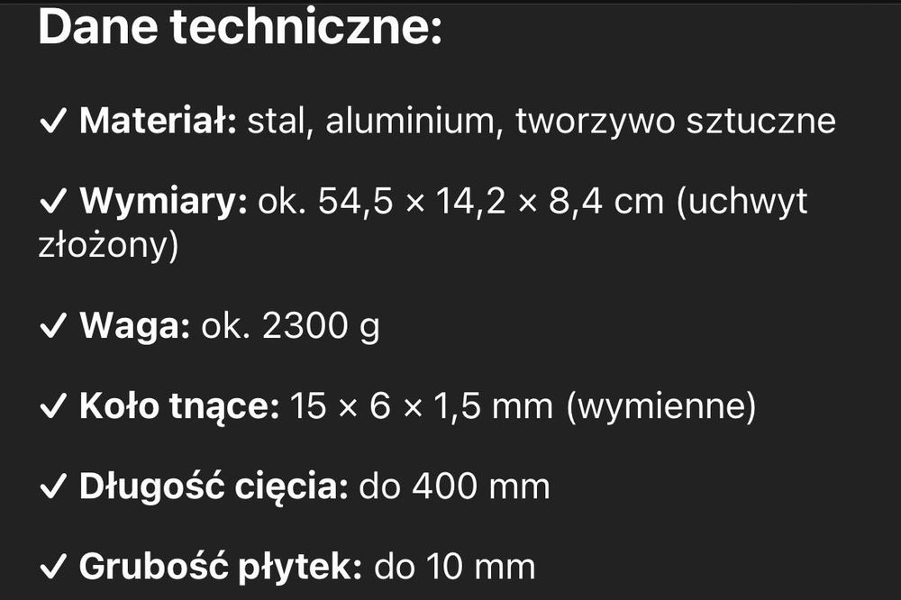 Gilotyna do płytek Parkside