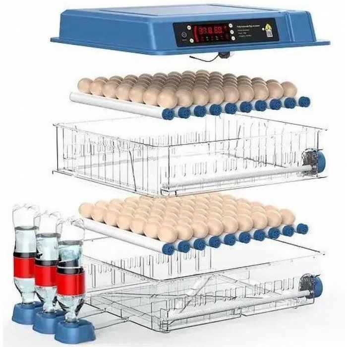 Інкубатор для яєць автономний , 12–220В, захист блекаут 70-400 яєць