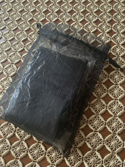 Pasek czarny wiązany długi 220 cm , skórzany