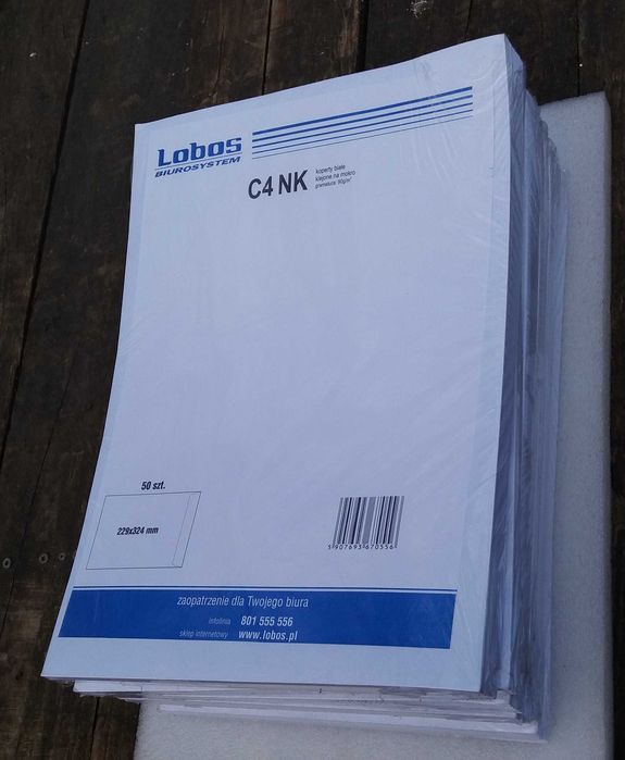 Koperty C4 NK białe 229x324mm 300 szt. (6x50szt.)