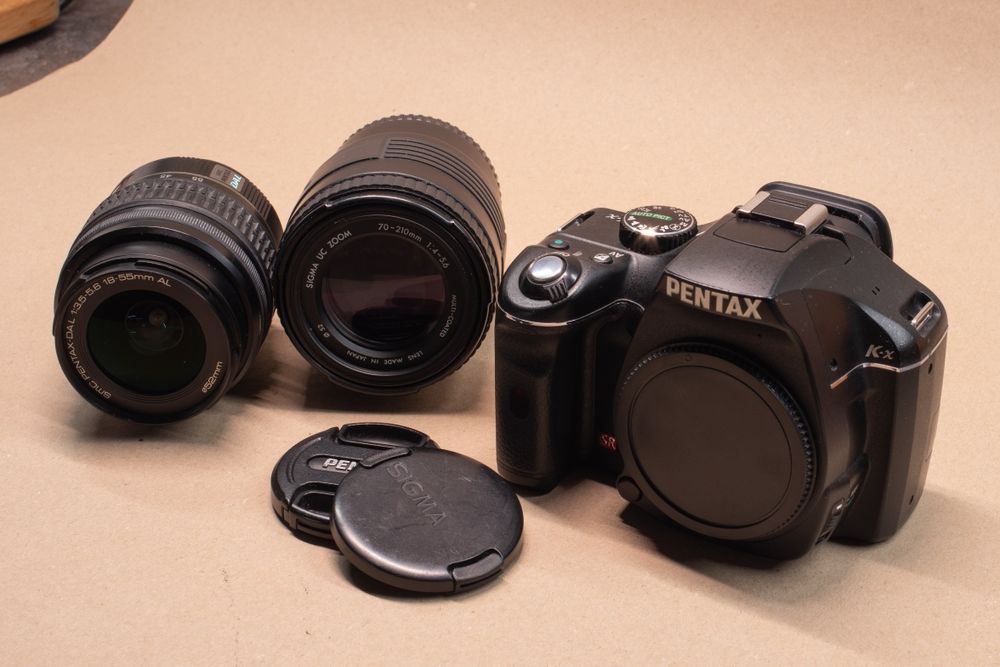 Lustrzanka Pentax K-x + 18-55mm + 70-210mm