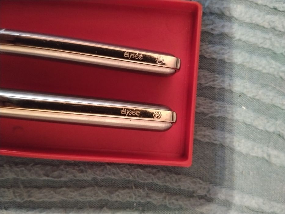 Conjunto de esferográfica e caneta "Élysées" - Ouro...