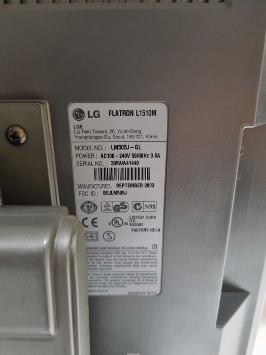 Monitor LG L1510M