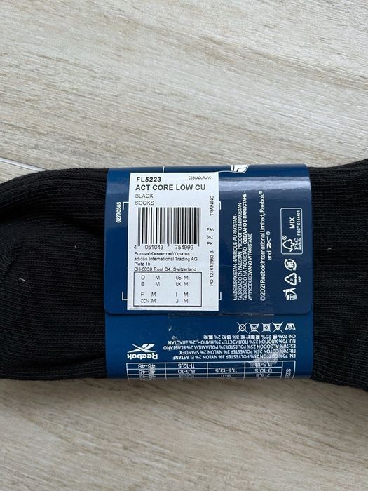 Оригінальні шкарпетки Reebok Act Core FL5228 1 уп = 3 пари 37-45
