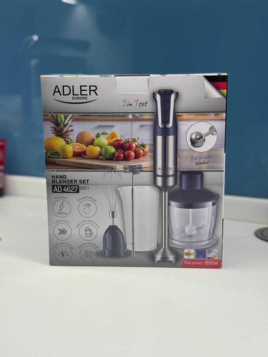 Ручний блендер - комплект AD 4627 grey ADLER