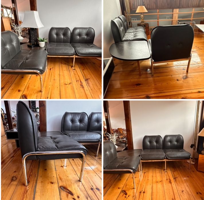 Girsberger zestaw mebli: sofa, fotel, stolik. Hans Eichenberger