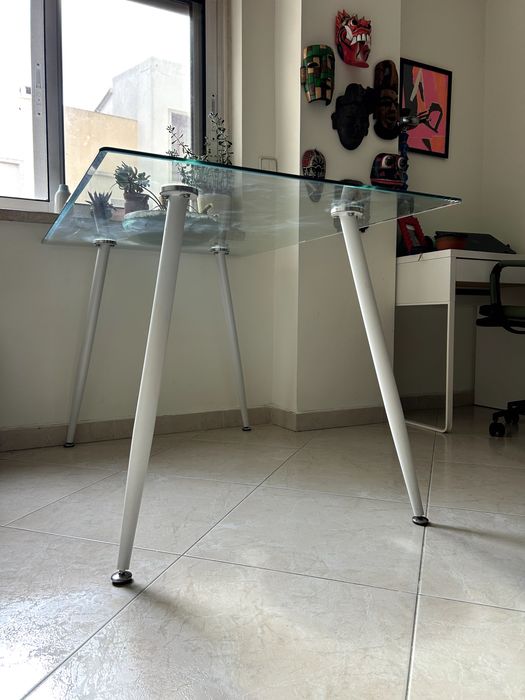 Mesa de jantar vidro temperado