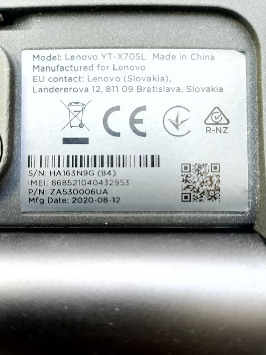 Планшет Lenovo YT-X705L