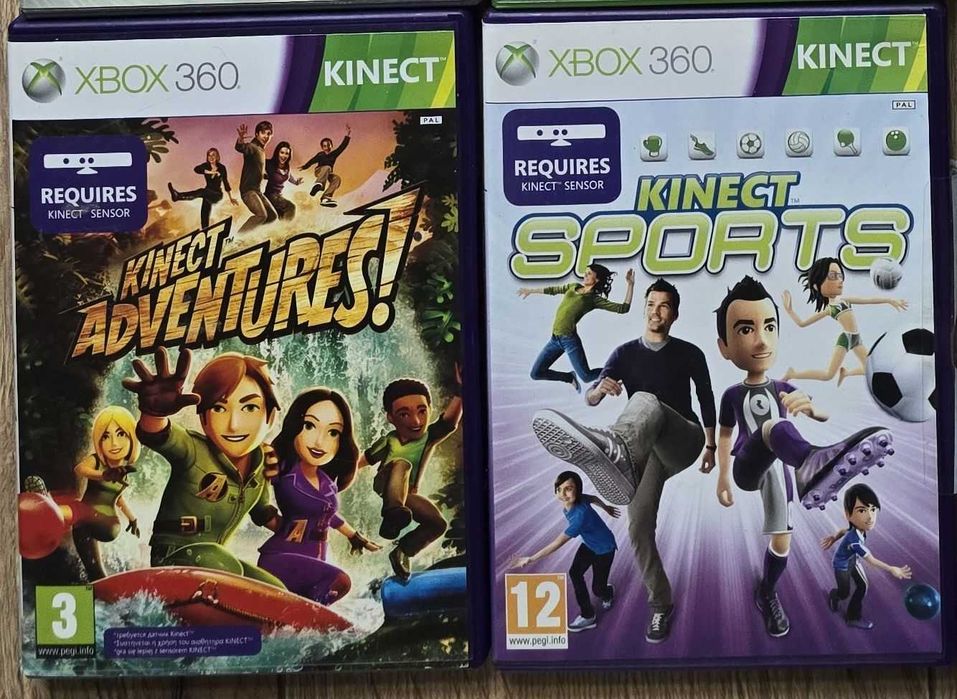 Gra 2 szt Konsola Xbox 360 Kinect Sports PL + Adventures Oryginalna