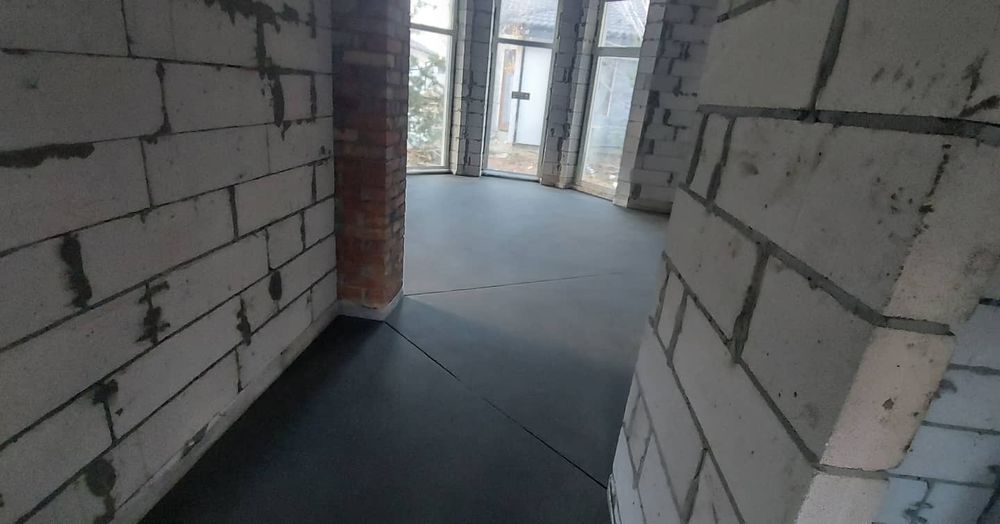 Стяжка пола,машинная стяжка пола на тёплый пол за один день