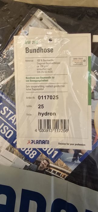 Planam spodnie rozmiar 25 nowe