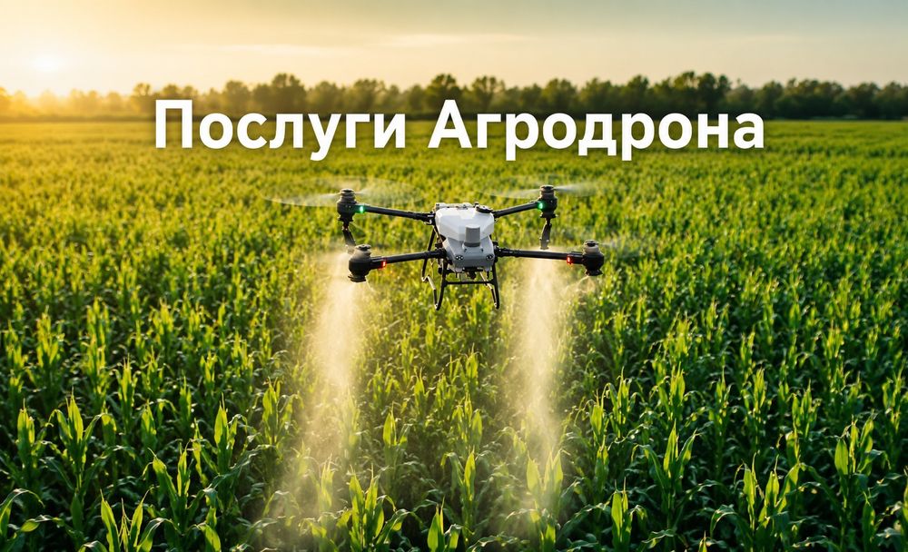 Послуги Агродрона Внесення ЗЗР Десикація Оприскування полів агродроном в Україні Агродрон Десикація Оприскування агро дрон