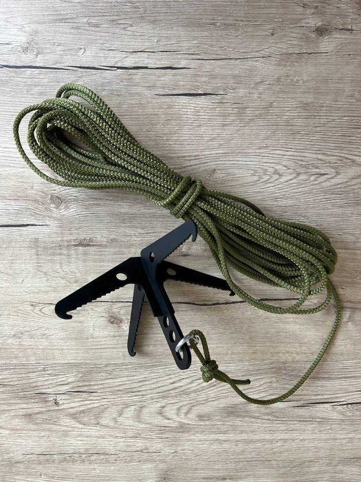 Крюк саперна кішка кошка + 10м паракорд карабін Комплект розмінування