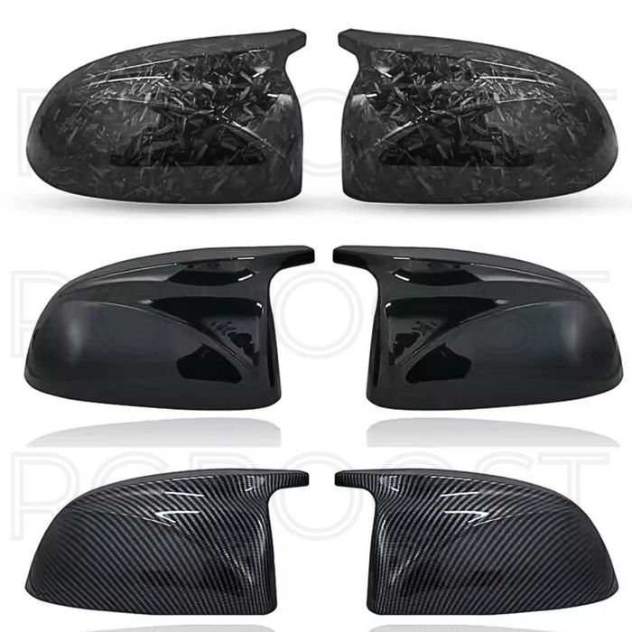 Накладки зеркал BMW E/F/G Серия М стиль Черный глянец/Карбон/Кованный