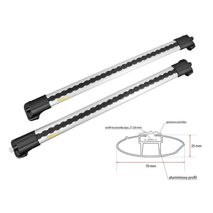 Bagażnik dachowy SEAT ATECA SUV 2016 do 2024 Bazowy belki dach relingi