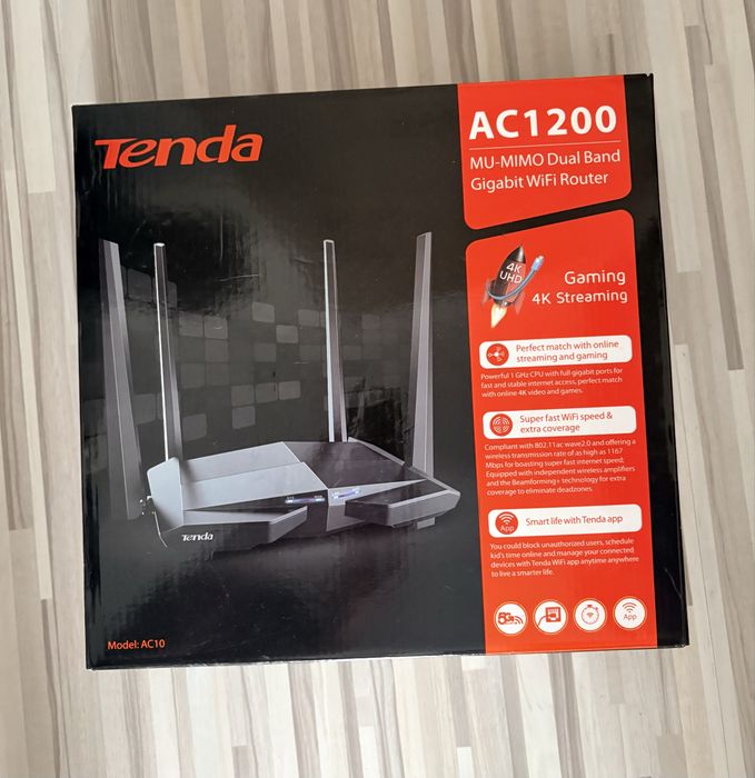 Szybki Router Wi-Fi Tenda AC10 AC1200 – Gigabitowy, Dual-Band