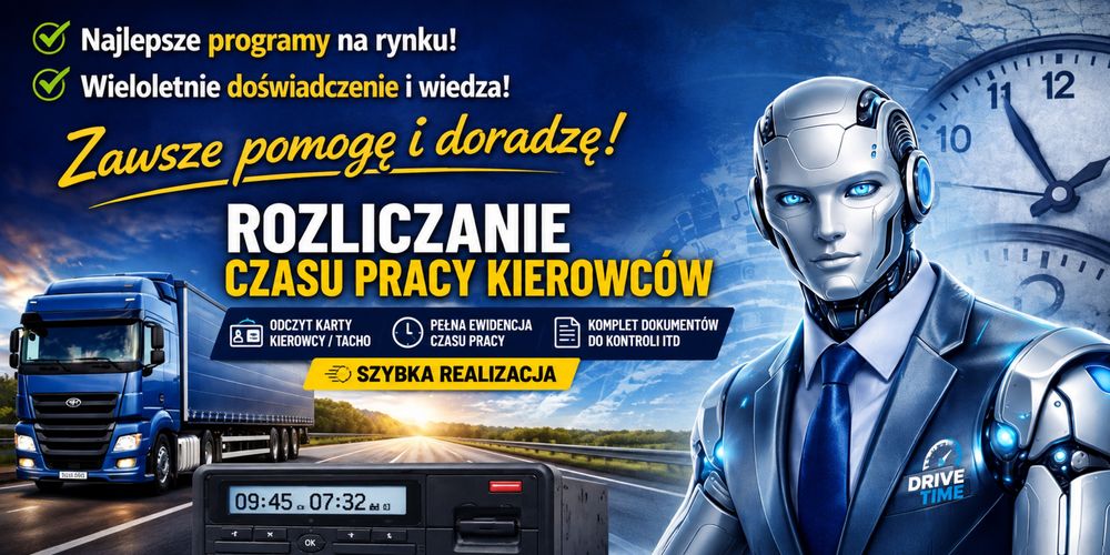 Odczyt karty kierowcy / tacho – rozliczanie czasu pracy kierowców (ITD)