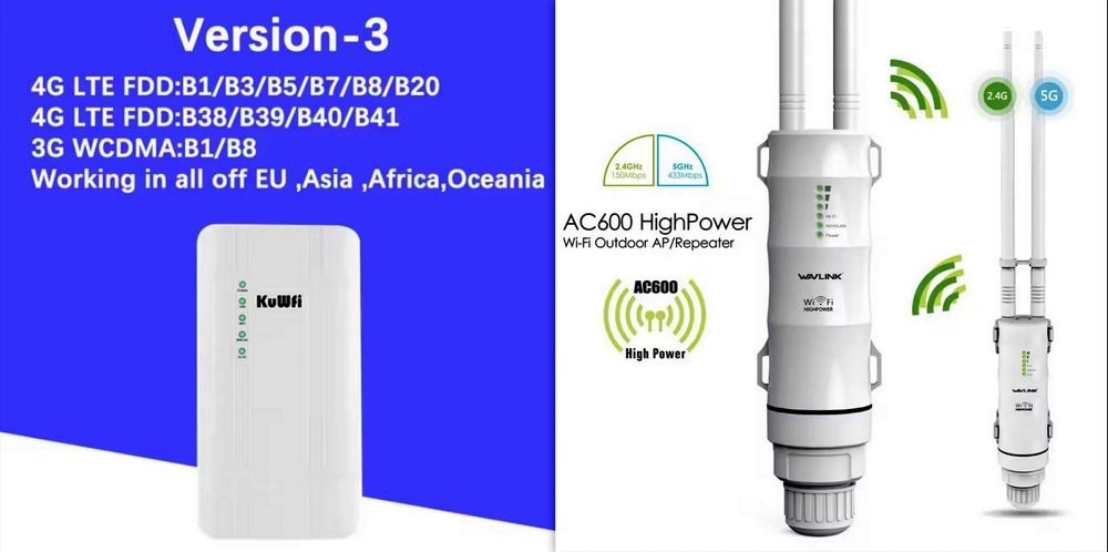 Зовнішній Інтернет для камер спостереження, 4G LTE Outdoor роутери