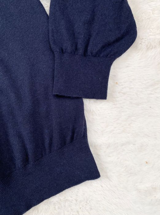 granatowy sweter massimo dutti bawełna jedwab kaszmir XXL