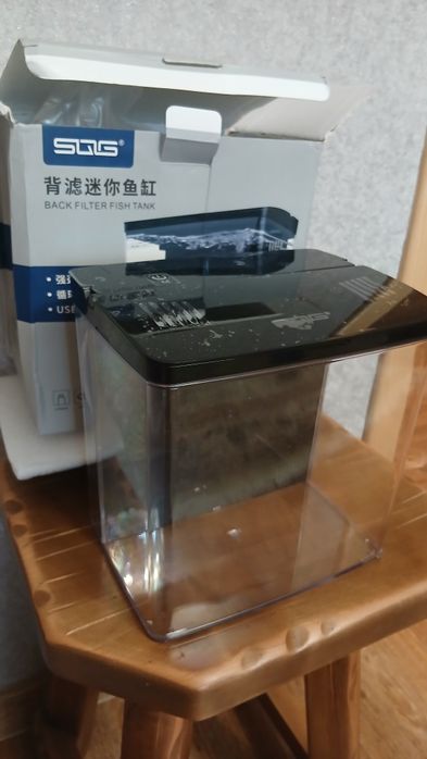 Акваріум нано комплект з заднім фільтром, освітленням і хвильовим насо