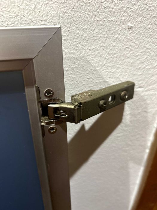 4 Pares de Portas Aço Inoxidável e Vidro com Dobradiças - 30x92cm