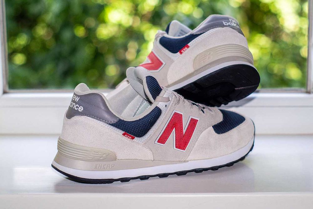 ‼️кросівки new balance 574 ML574SJ2 ms leather grey multi 42 р. оригінал