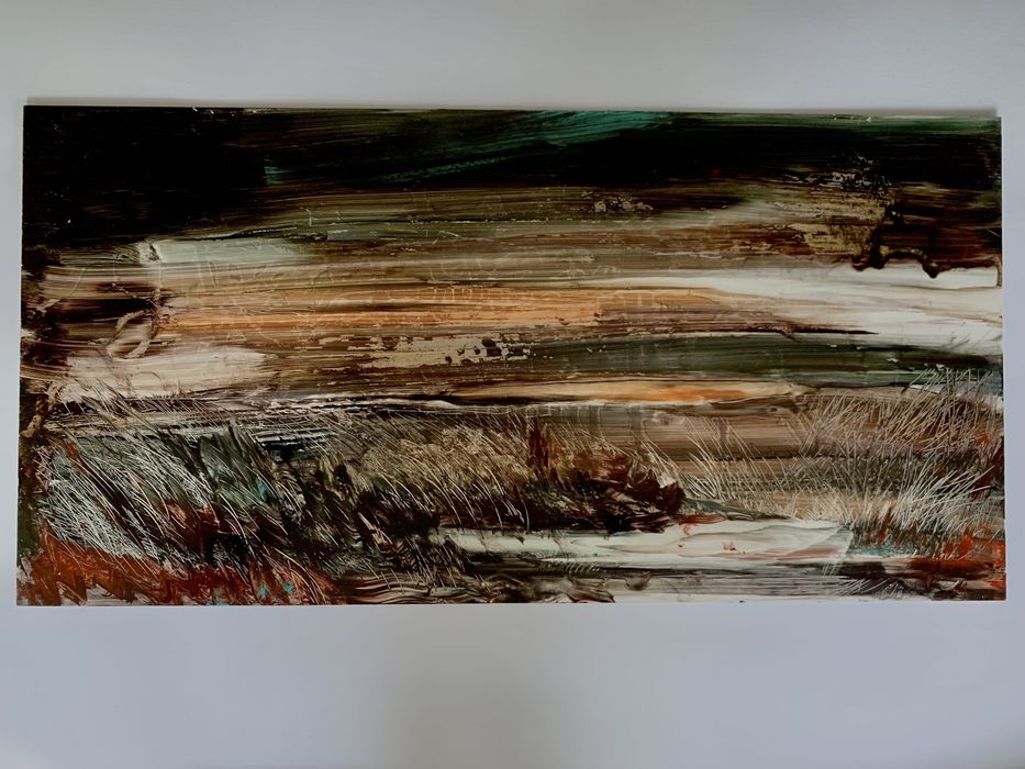 Картина олією в рамі пейзаж