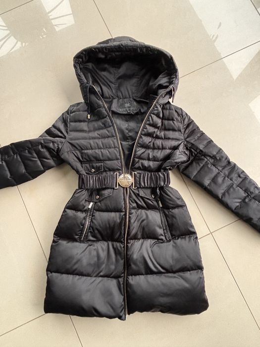 Elisabetta Franchi plaszcz kurtka puchowa grsnatowa 40 L